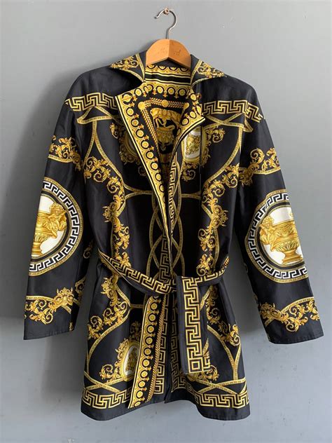 versace medusa windbreaker jacket|Versace trench jacket.